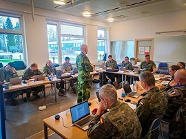 Theoretical session during the course 